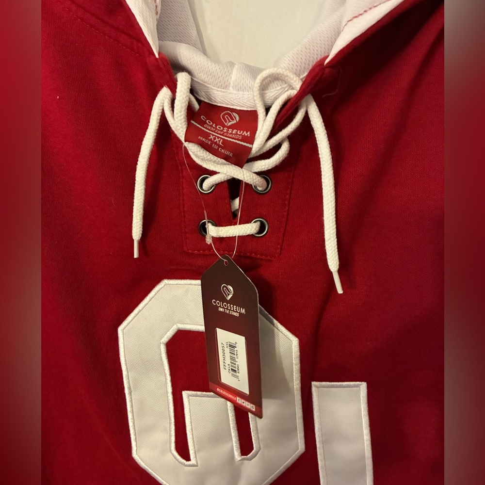 Colosseum Red and White Women's Sweater - Picture 2 of 4